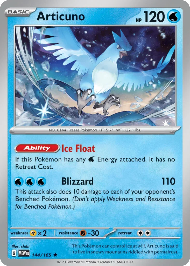 144/165 from 151 Rare Pokemon Card