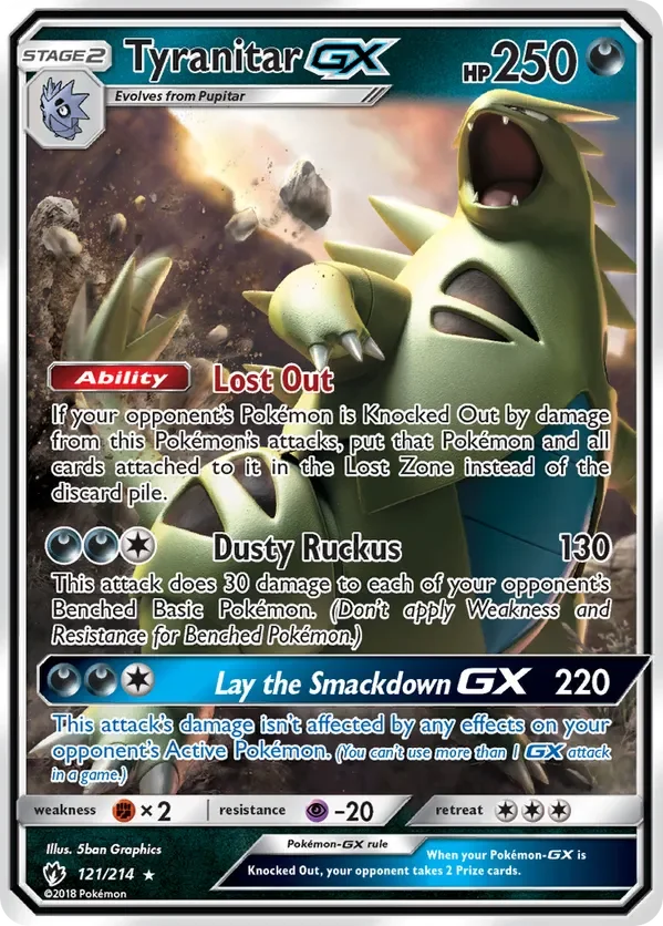 121/214 from Lost Thunder Ultra Rare Pokemon Card