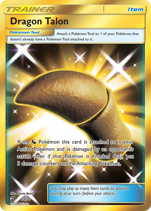 75/70 Dragon Talon Gold Rare Pokemon Card