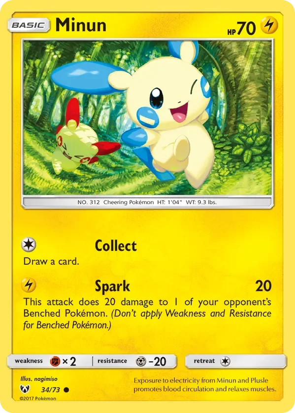 34/73 from Shining Legends Common Pokemon Card