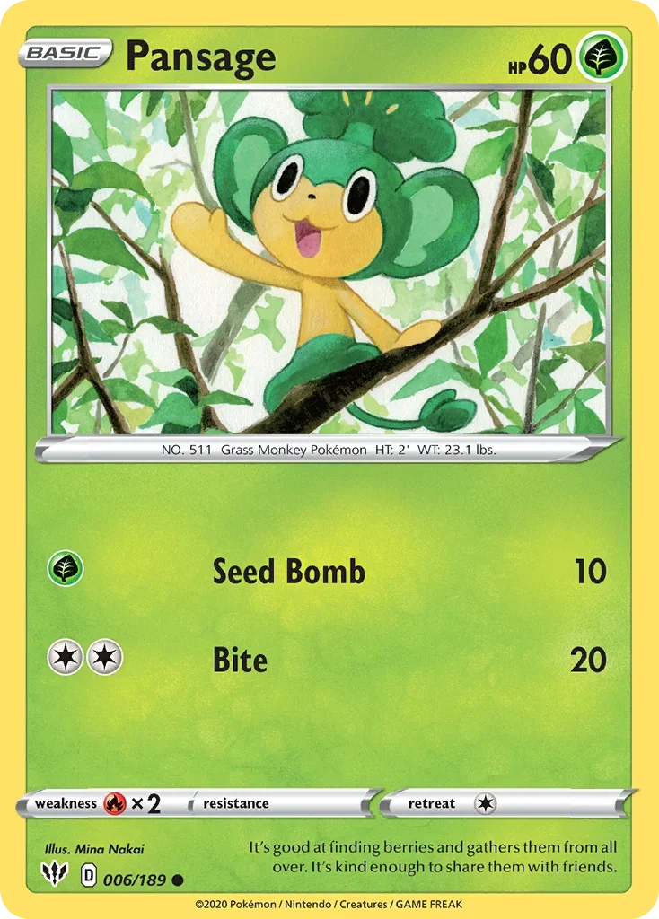 006/189 from Darkness Ablaze Common Pokemon Card