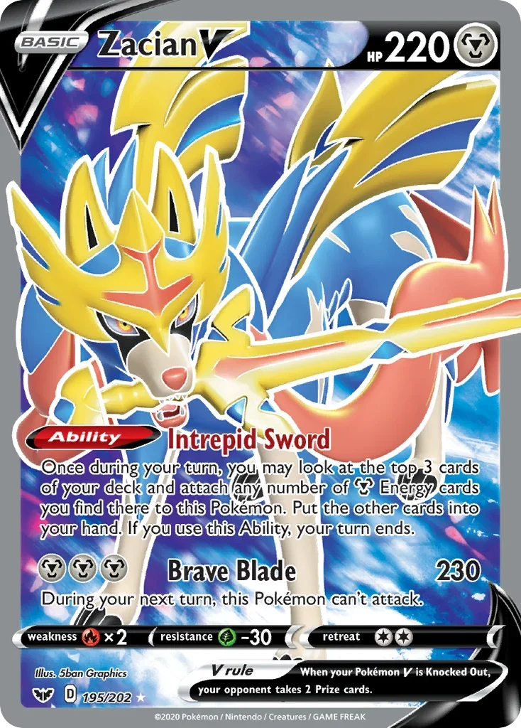 195/202 from Sword & Shield Full Art Pokemon Card