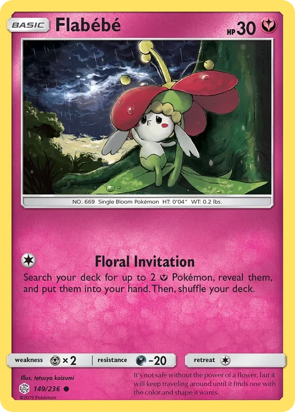 149/236 Flabebe Common Pokemon Card