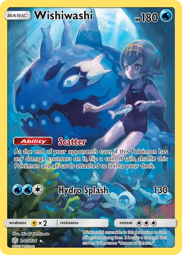 240/236 Wishiwashi Secret Character Rare Pokemon Card