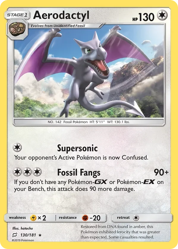 130/181 Aerodactyl Rare Pokemon Card