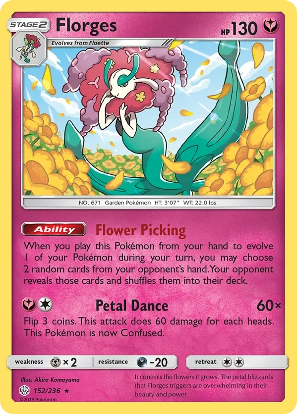 152/236 Florges Holo Rare Pokemon Card