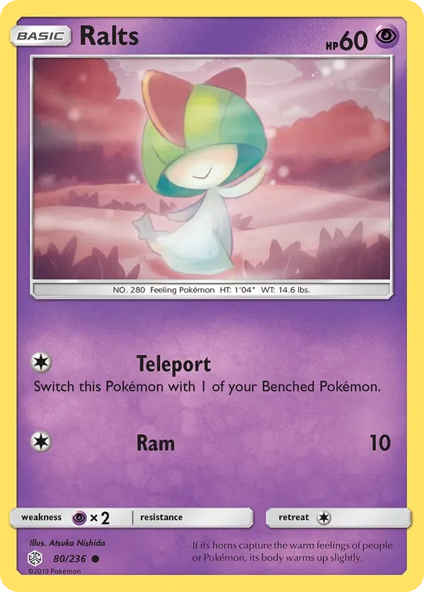 80/236 Ralts Common Pokemon Card