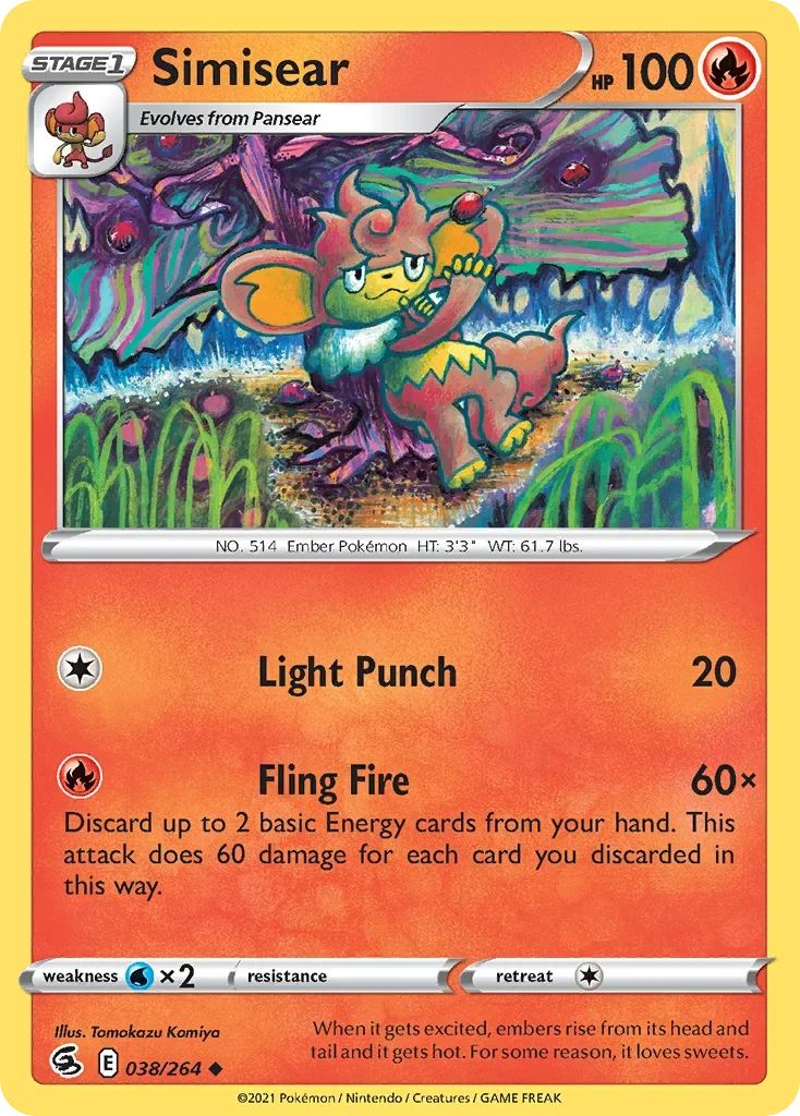 038/264 from Fusion Strike Uncommon Pokemon Card