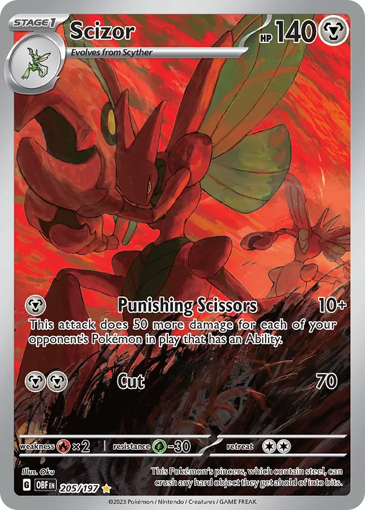 205/197 from Obsidian Flames Illustration Rare Pokemon Card