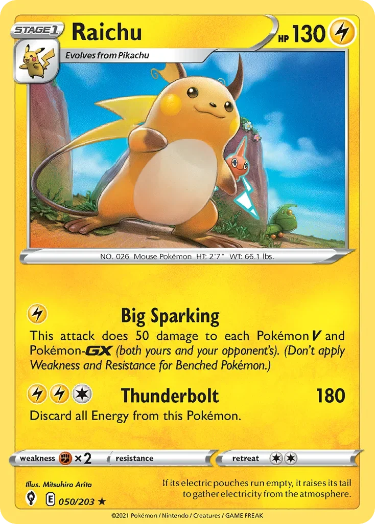 050/203 from Evolving Skies Holo Rare Pokemon Card