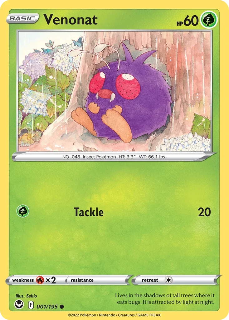 001/195 from Silver Tempest Common Pokemon Card