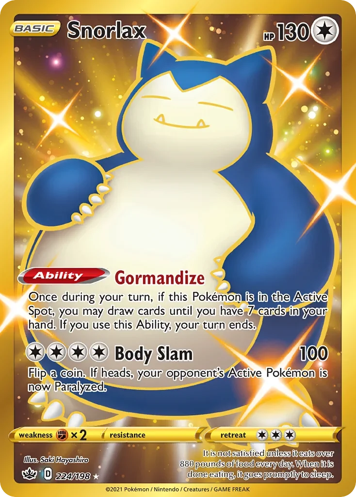 224/198 from Chilling Reign Gold Secret Rare Pokemon Card