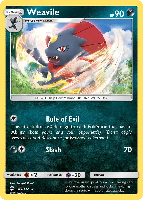 086/147 from Burning Shadows Rare Pokemon Card