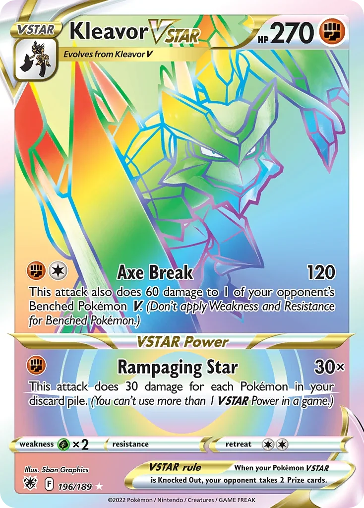 196/189 from Astral Radiance Rainbow Rare Pokemon Card
