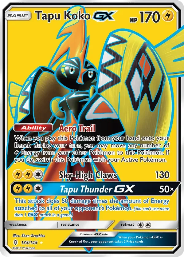 135/145 from Guardians Rising Full Art Pokemon Card