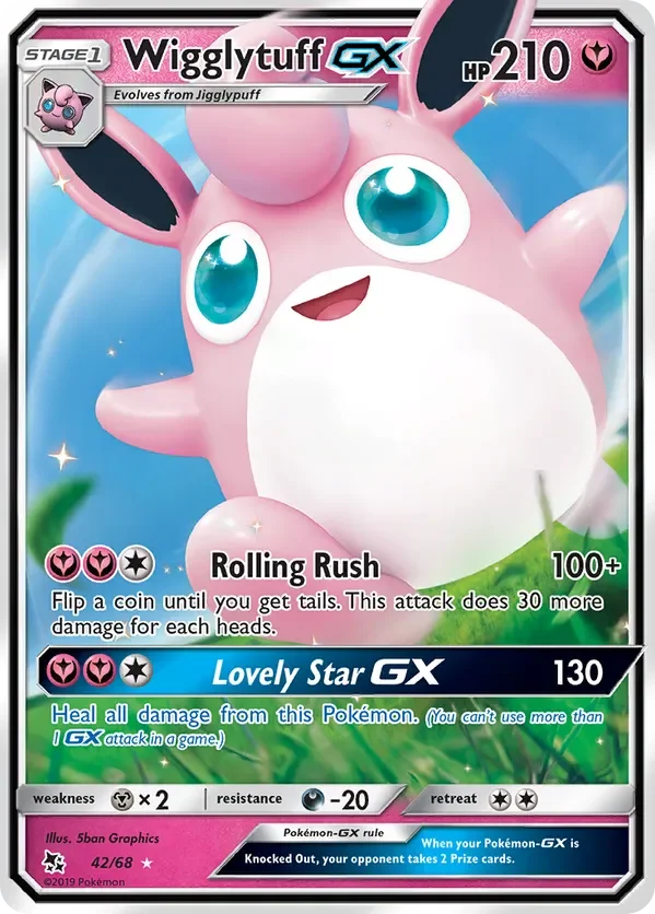 42/68 Wigglytuff GX Ultra Rare Pokemon Card