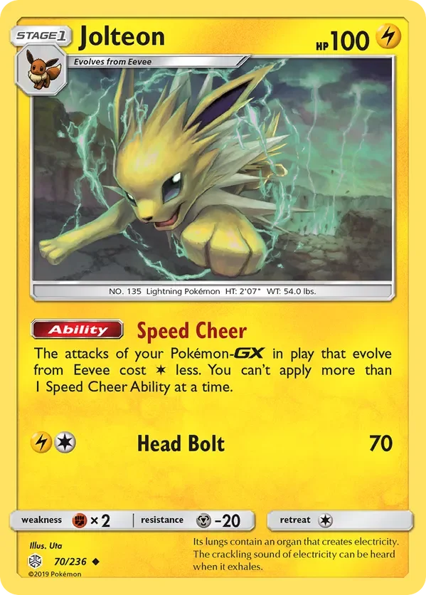 70/236 Jolteon Uncommon Pokemon Card