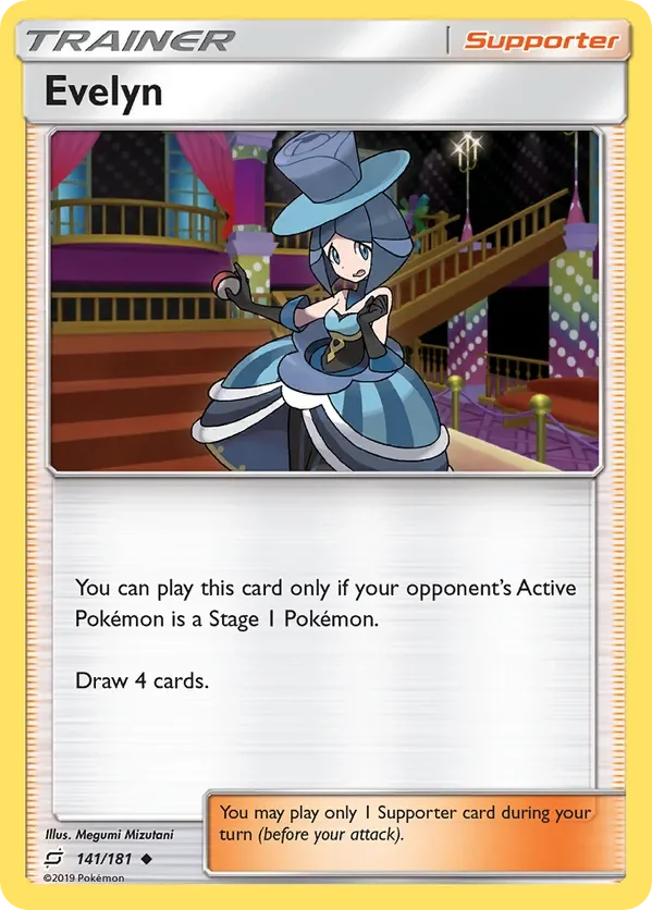141/181 Evelyn Uncommon Trainer Card