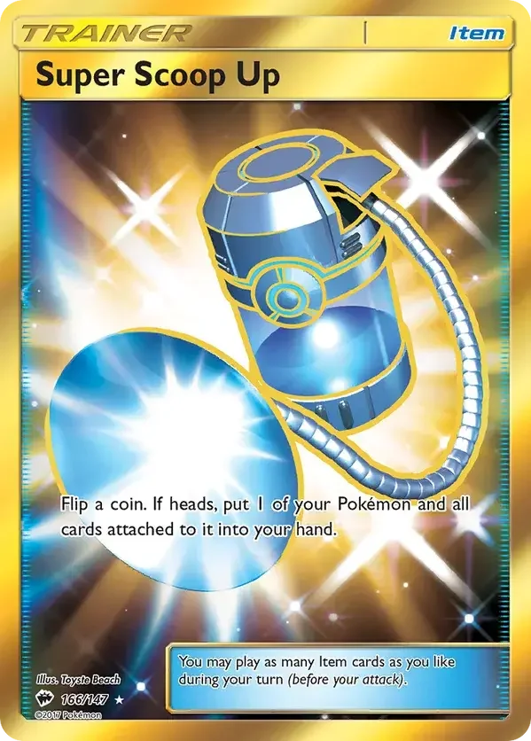 166/147 from Burning Shadows Gold Secret Rare Trainer Card