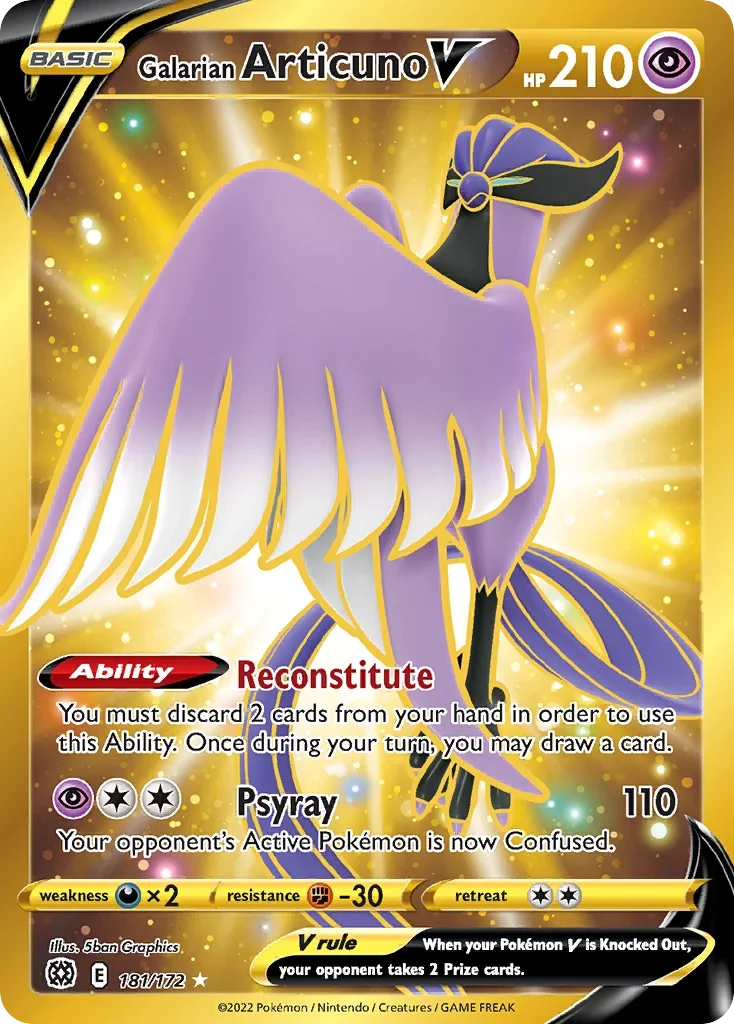 181/172 from Brilliant Stars Gold Secret Rare Pokemon Card