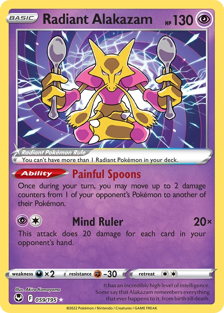 059/195 from Silver Tempest Radiant Rare Pokemon Card