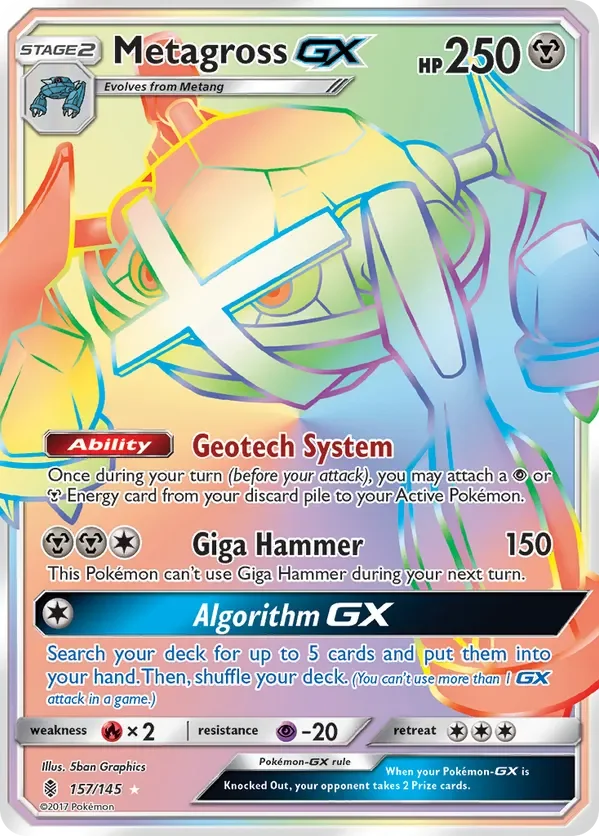 157/145 from Guardians Rising Rainbow Rare Pokemon Card