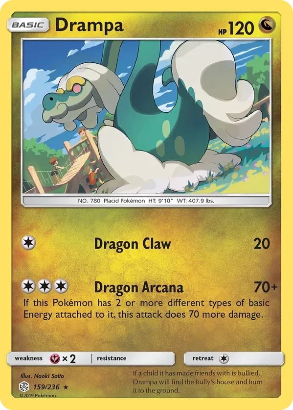 159/236 Drampa Rare Pokemon Card