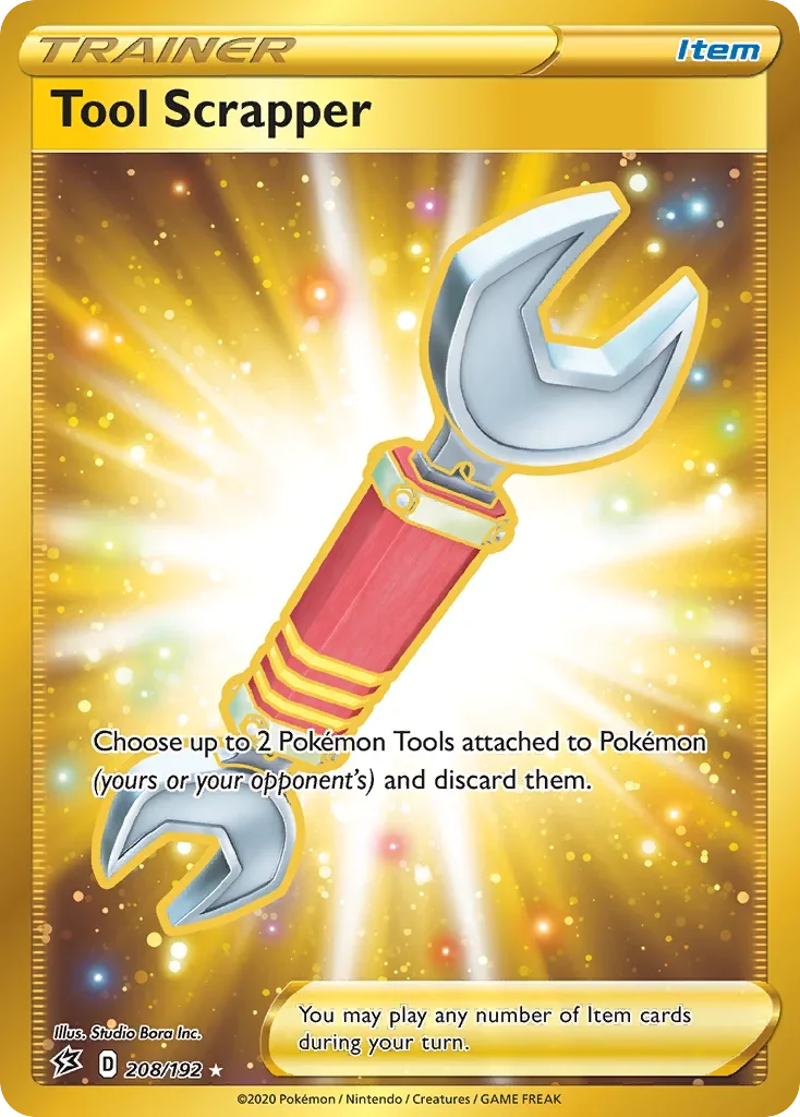 208/192 from Rebel Clash Gold Secret Rare Trainer Card