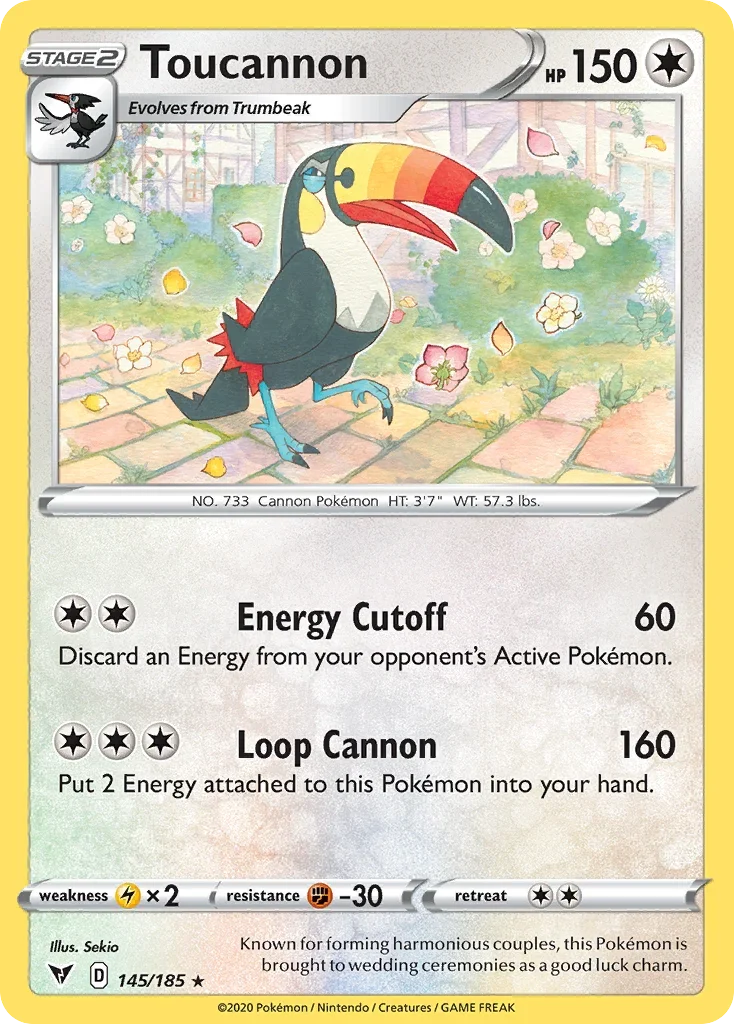 145/185 from Vivid Voltage Rare Pokemon Card