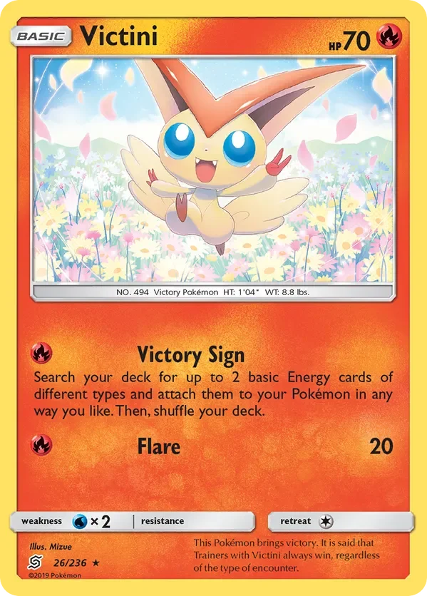 26/236 Victini Holo Rare Pokemon Card