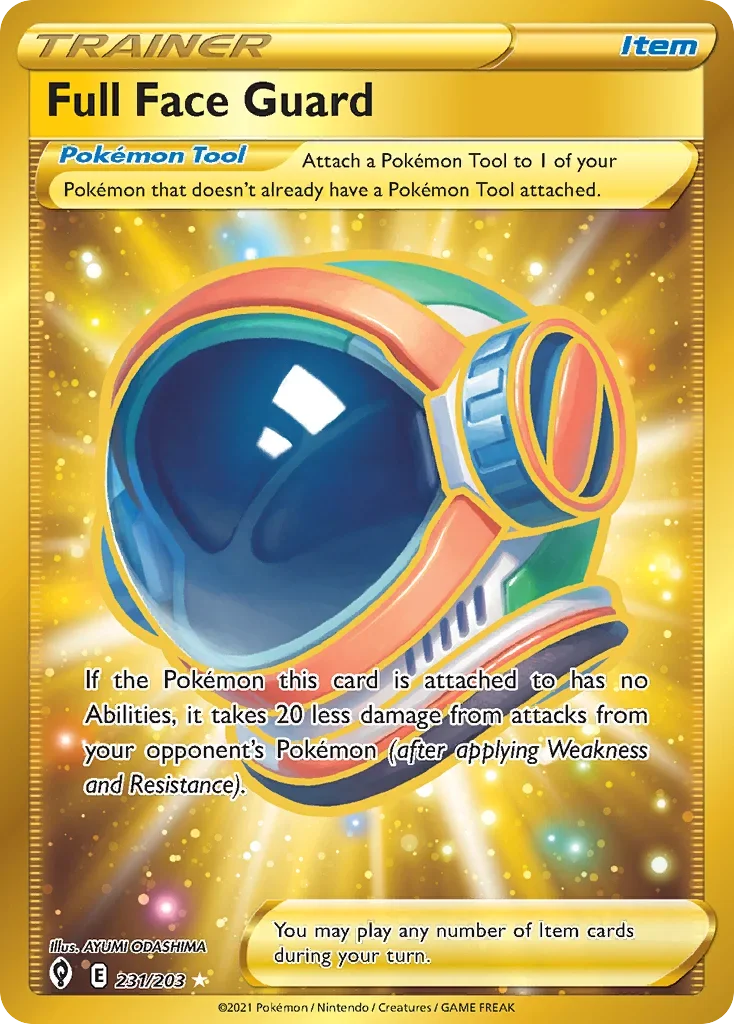 231/203 from Evolving Skies Gold Secret Rare Trainer Card