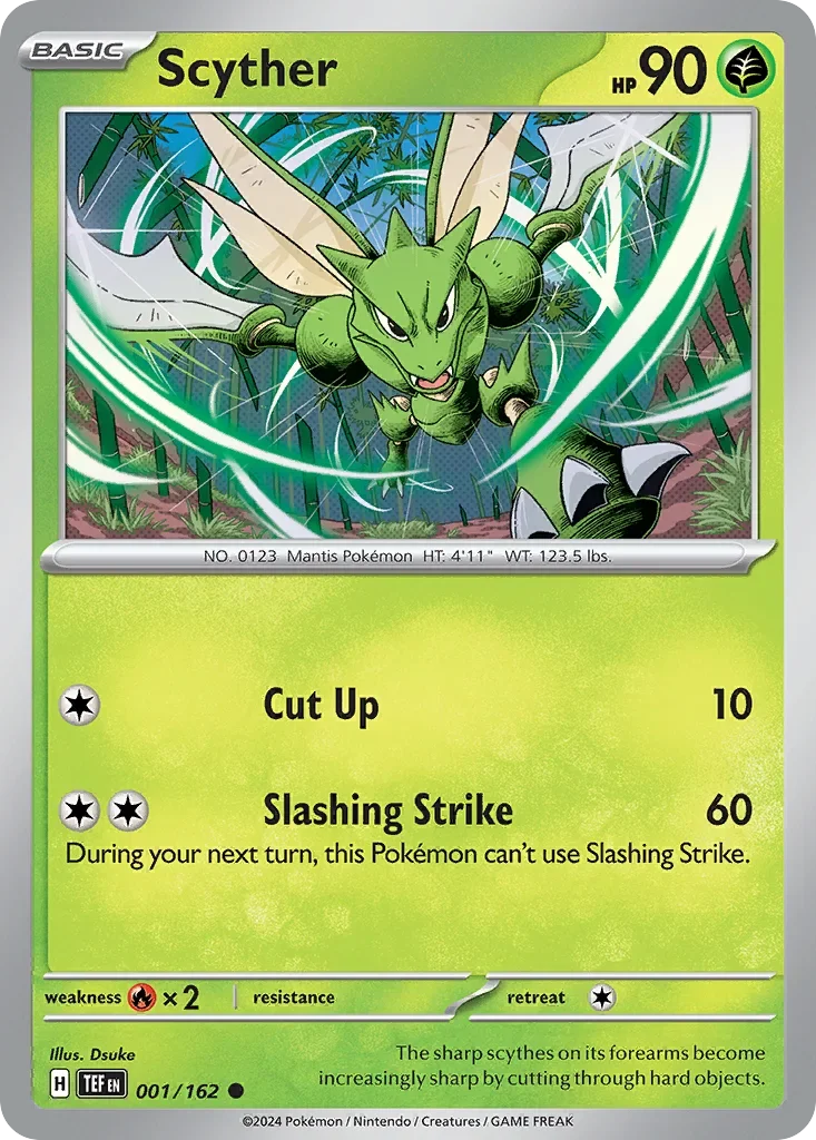 001/162 from Temporal Forces Card List Common Pokemon Card