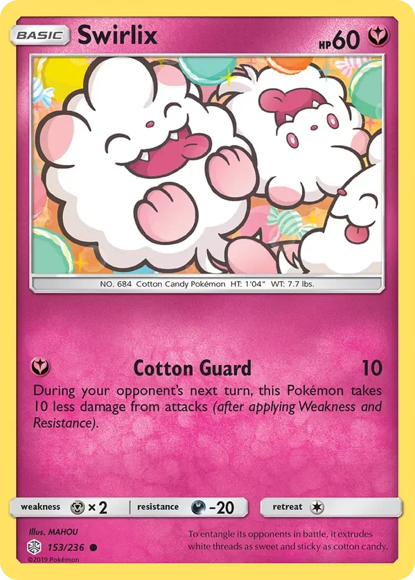 153/236 Swirlix Common Pokemon Card