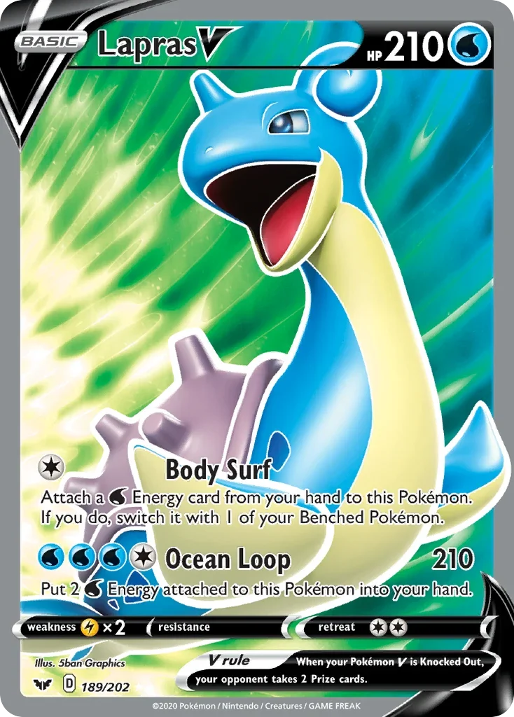 189/202 from Sword & Shield Full Art Pokemon Card