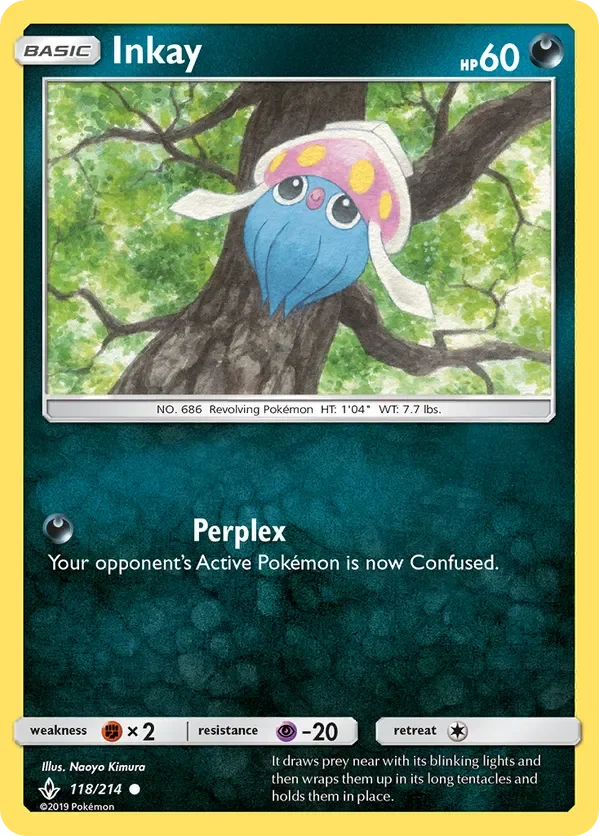 118/214 Inkay Common Pokemon Card