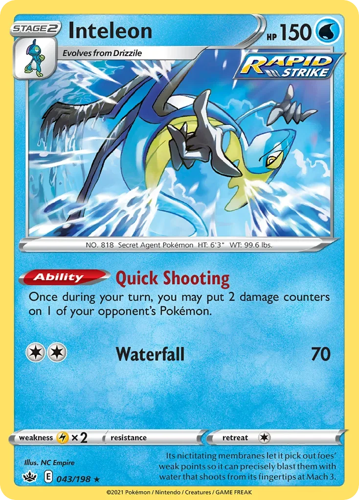043/198 from Chilling Reign Holo Rare Pokemon Card