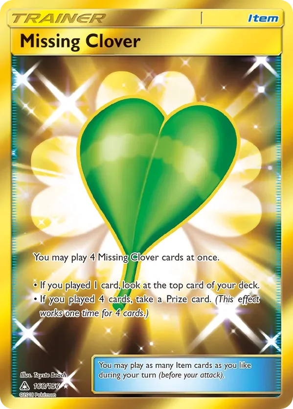 168/156 from Ultra Prism Gold Secret Rare Trainer Card