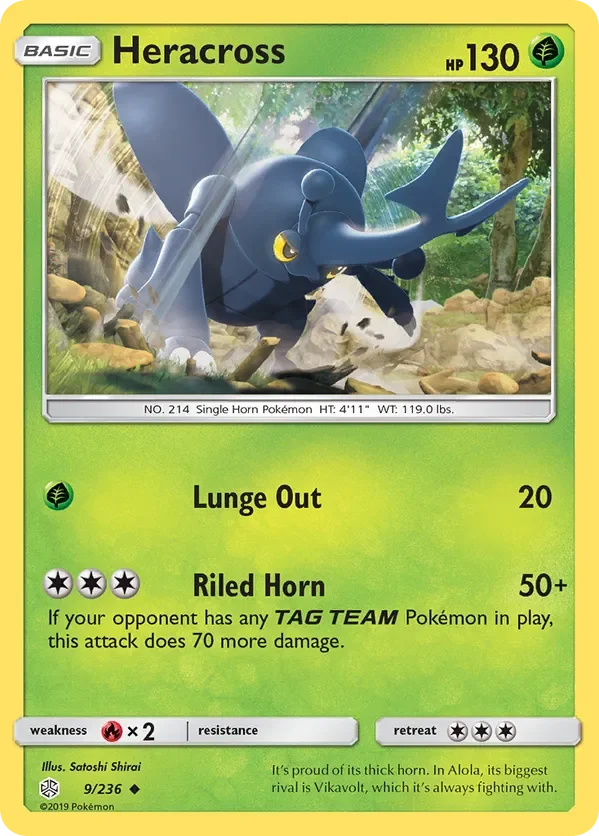 9/236 Heracross Uncommon Pokemon Card