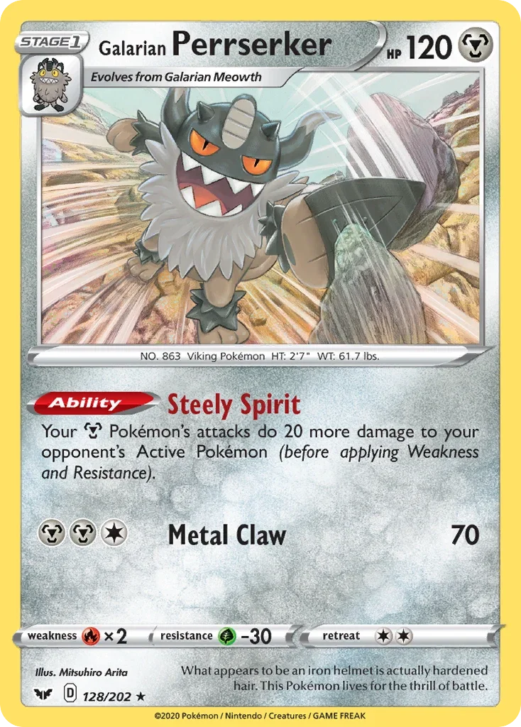 128/202 from Sword & Shield Holo Rare Pokemon Card