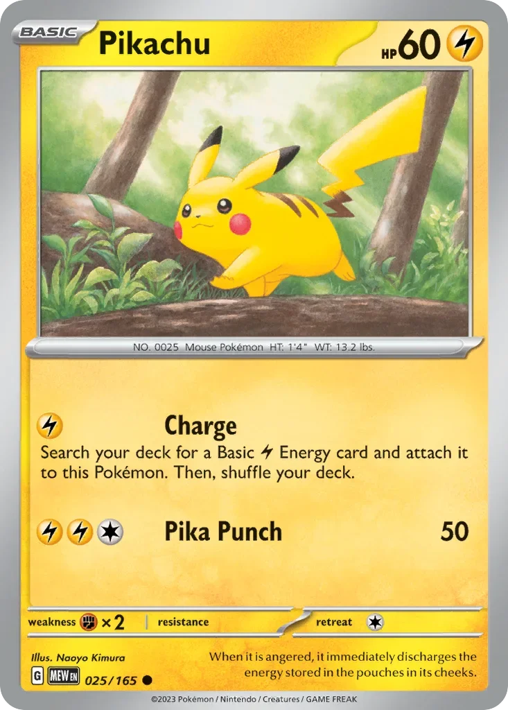 025/165 from 151 Common Pokemon Card
