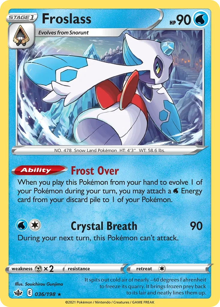 036/198 from Chilling Reign Holo Rare Pokemon Card