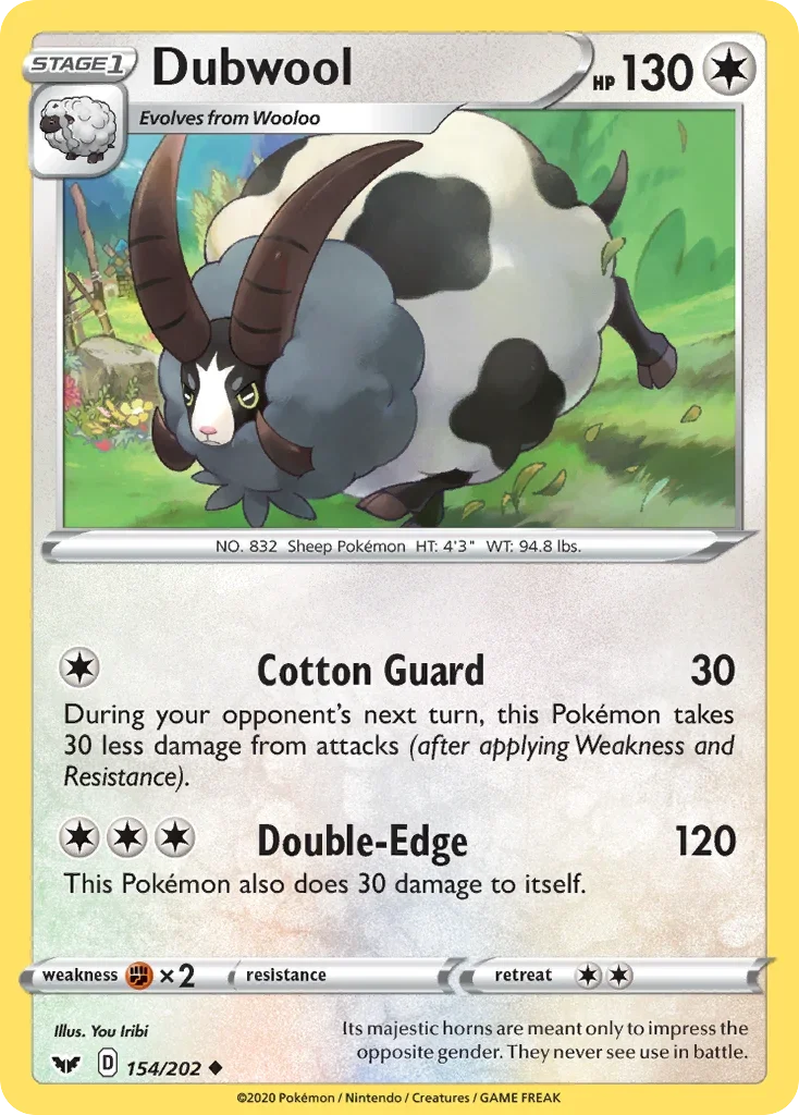 154/202 from Sword & Shield Uncommon Pokemon Card