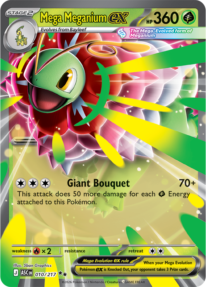 010/217 Mega Meganium ex from Ascended Heroes double-rare