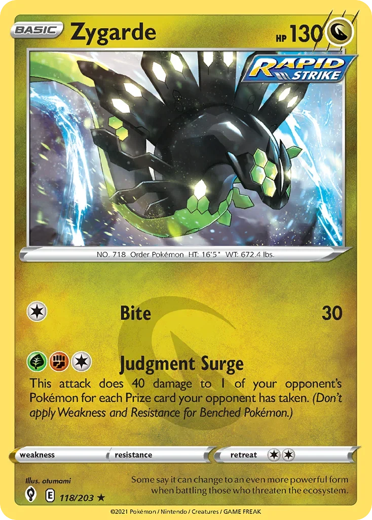 118/203 from Evolving Skies Holo Rare Pokemon Card
