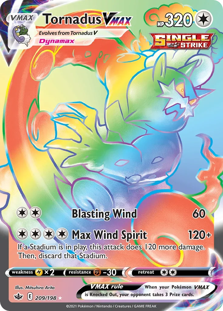 209/198 from Chilling Reign Rainbow Rare Pokemon Card