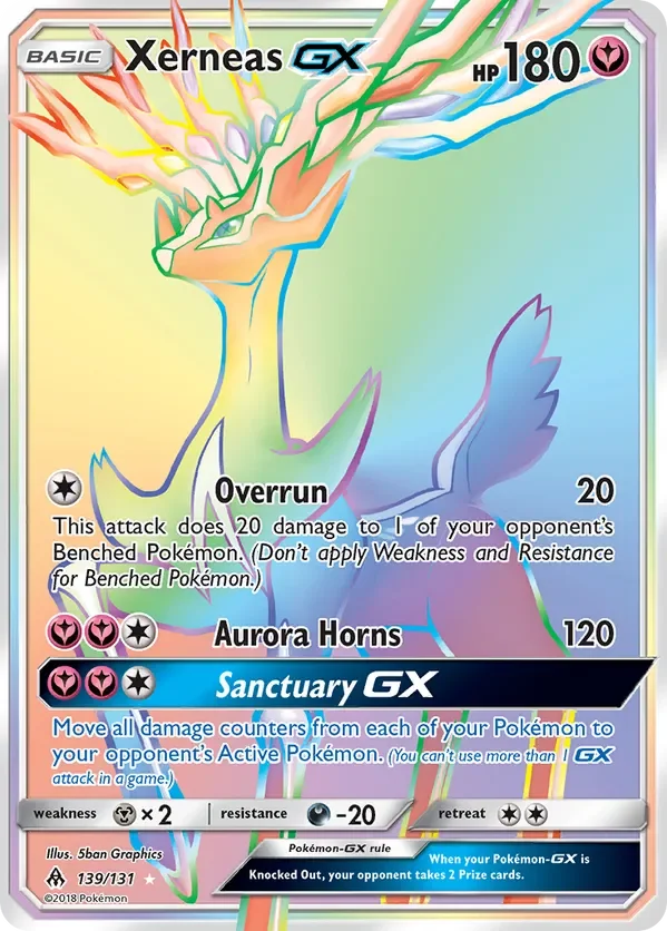 139/131 from Forbidden Light Rainbow Rare Pokemon Card