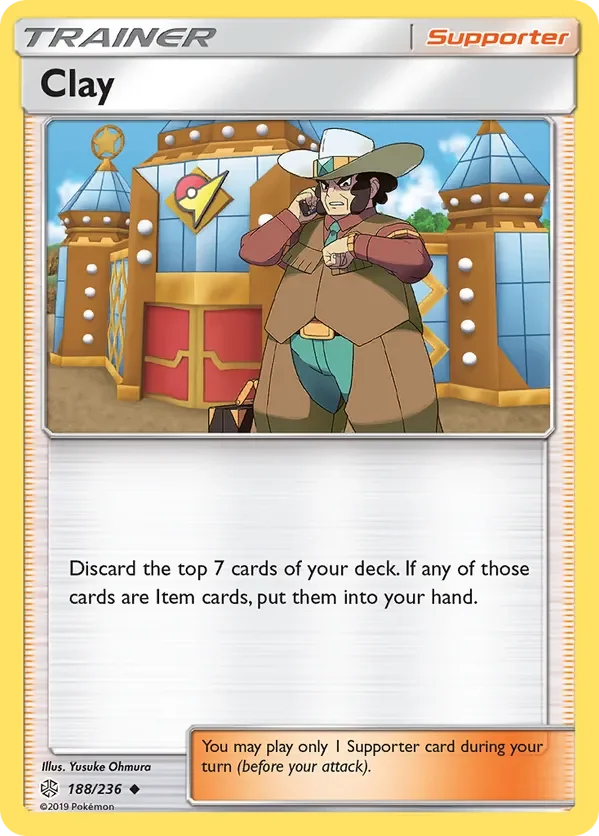 188/236 Clay Uncommon Trainer Card