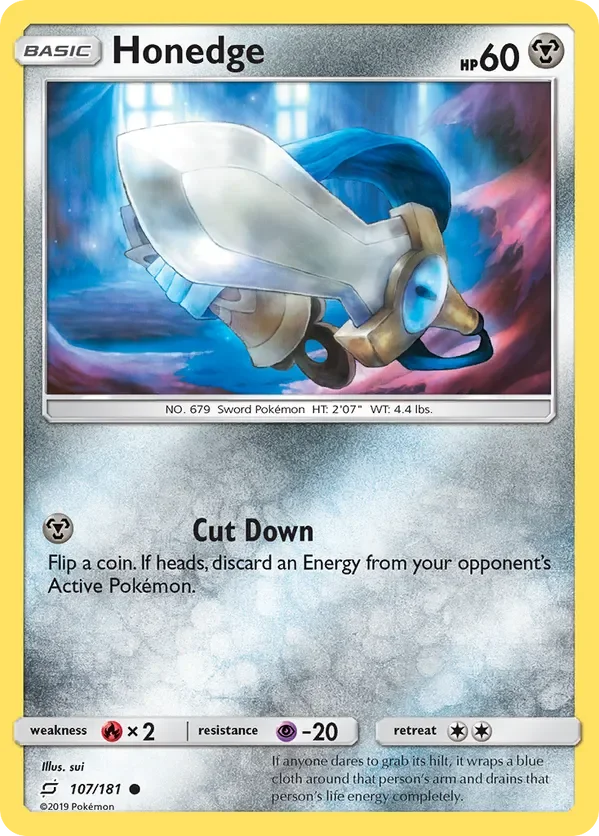 107/181 Honedge Common Pokemon Card