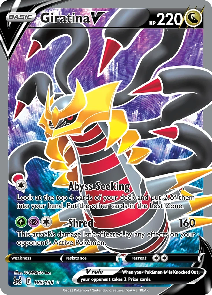 185/196 from Lost Origin Ultra Rare Pokemon Card