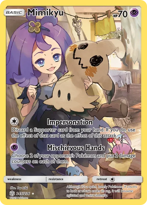 245/236 Mimikyu Secret Character Rare Pokemon Card